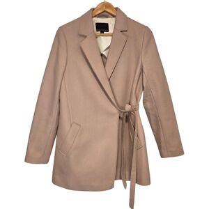 Banana Republic Italian Wool Wrap Coat | Nova Fides Fabric | Blush Pink